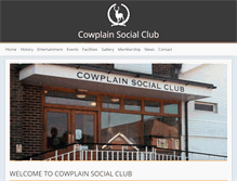 Tablet Screenshot of cowplainsocialclub.org.uk